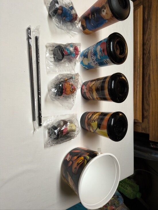 Games | Animated Movie Theater Snack Set Cups Bucket Dreamworks Amc ...